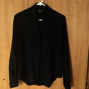 EUC Black Silk Theory Blouse Size P